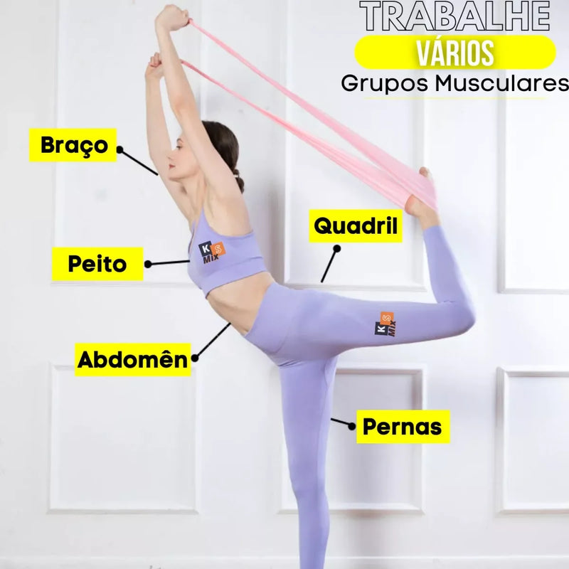 Faixa elástica de fitness, ioga, pilates, expansor, academia, treinamento, equipamento de ginástica em casa