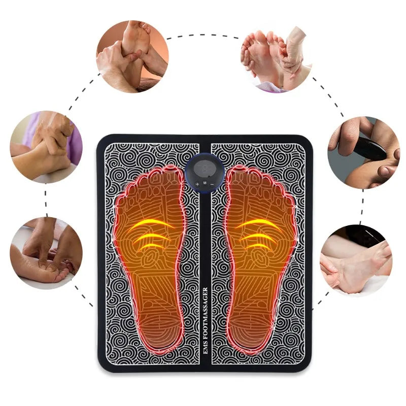 Massageador elétrico para pés, terapia muscular, relaxamento, cuidados de saúde