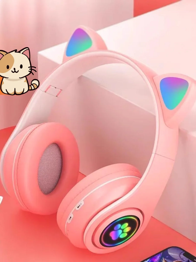 Fone de Ouvido Kitten Ears Over-ear KA-910 Bluetooth de Alta Qualidade - SKYTUR