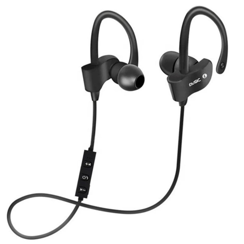 Fone de ouvido sem fio Bluetooth à prova d'água, esportivo, música, estéreo, baixo, fone de ouvido com microfone, todos os smartphones