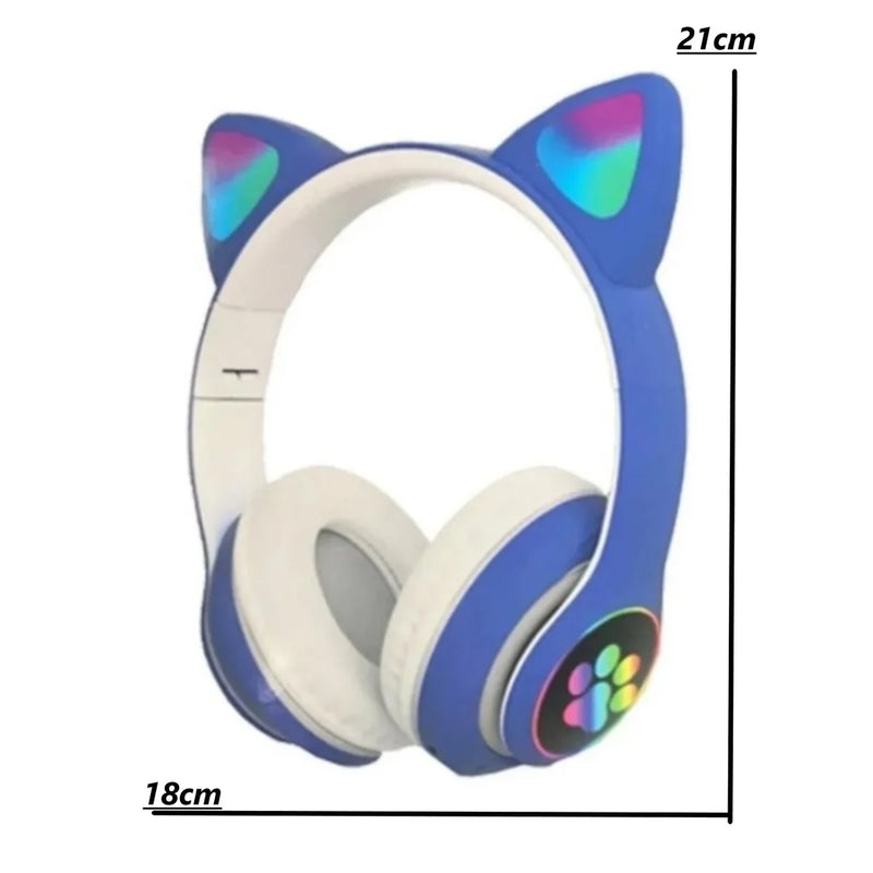 Fone de Ouvido Kitten Ears Over-ear KA-910 Bluetooth de Alta Qualidade - SKYTUR